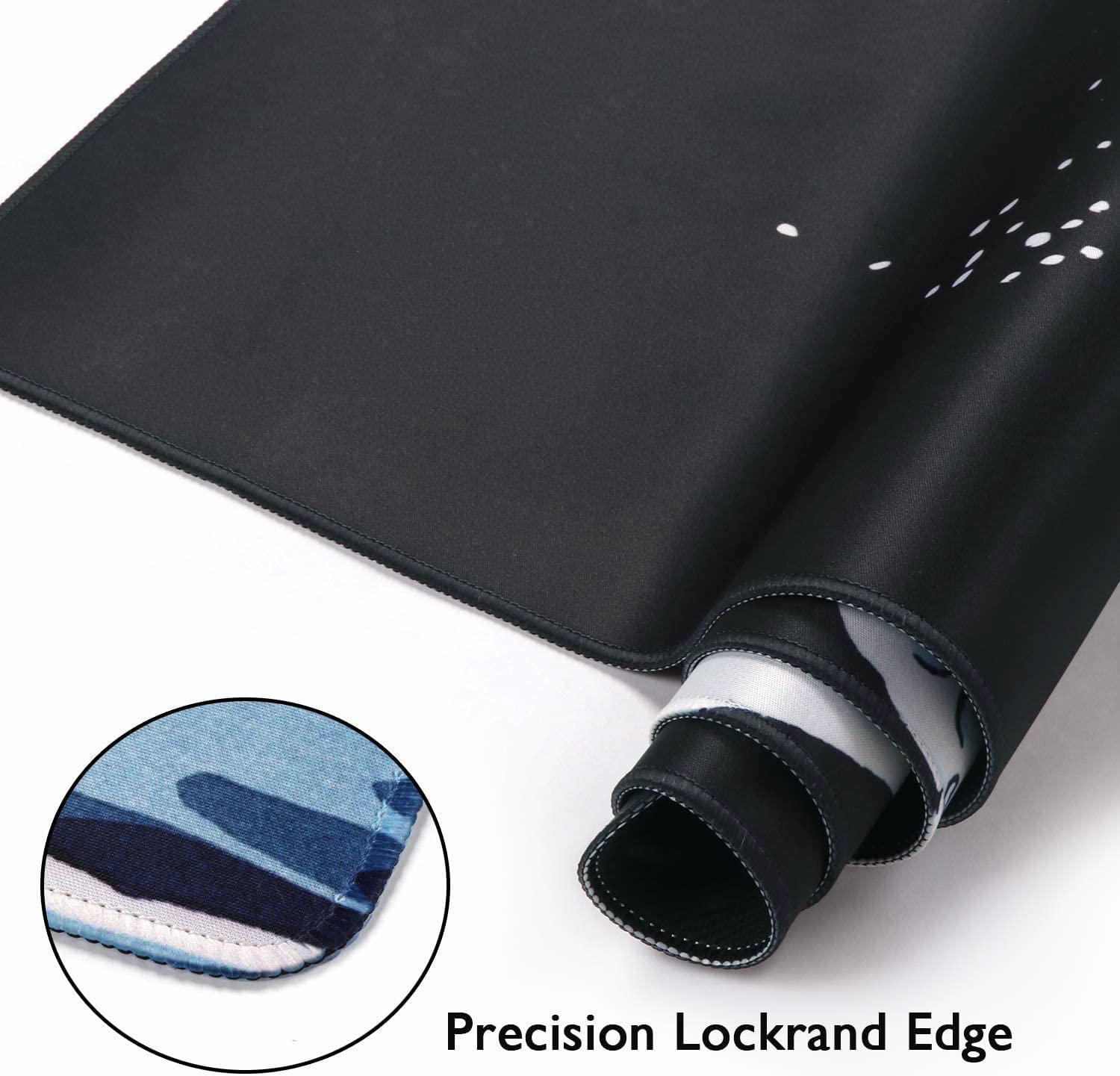 Extended Gaming Mouse Pad - Non-Slip Water-Resistant Rubber Base Computer Keyboard Mouse Mat, 35.1x15.75inch XXL Large Anime Mouse Pad for Desk Computer Office Gaming, Sea Wave