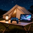 thumbnail image 5 of Wireless Controller Compatible with P5/P5 Pro/P5 Slim/PC,with 1500mAh Battery,Dual Vibration,6-Axis Motion Control,Speaker,3.5mm Audio Jack,Blue Starry Sky, 5 of 6