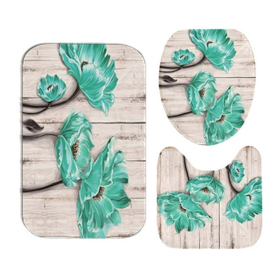 Poseca 3D Digital Printing Shower Curtain 4 Pieces For Home / Hotel / Party Decoration