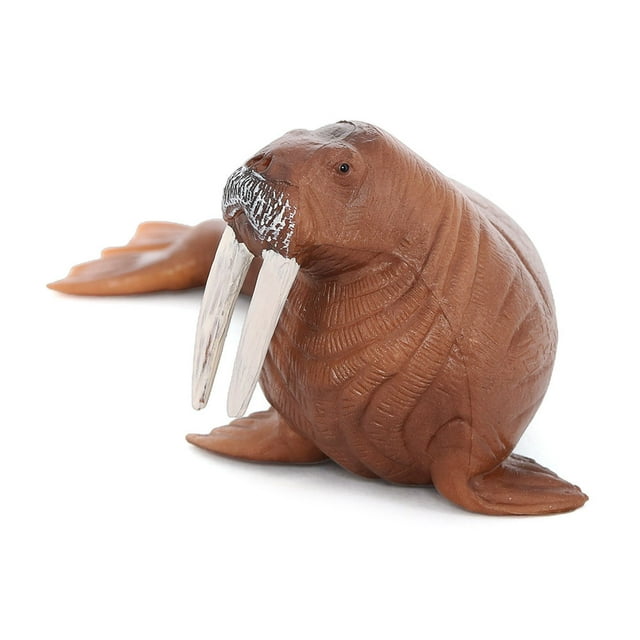 Figura realista de PVC con forma de morsa, modelo animal oceánico, 12,5 cm