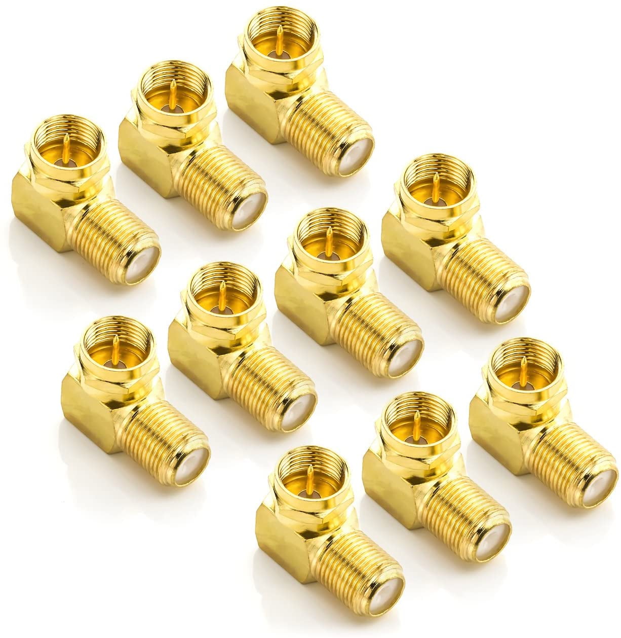 90° Elbow Adapter Set For Coaxial Cables Elbow F Adapters For 7Mm F