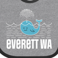 thumbnail image 4 of Inktastic Everett Washington Whale Watching Boys or Girls Baby Bib, 4 of 4
