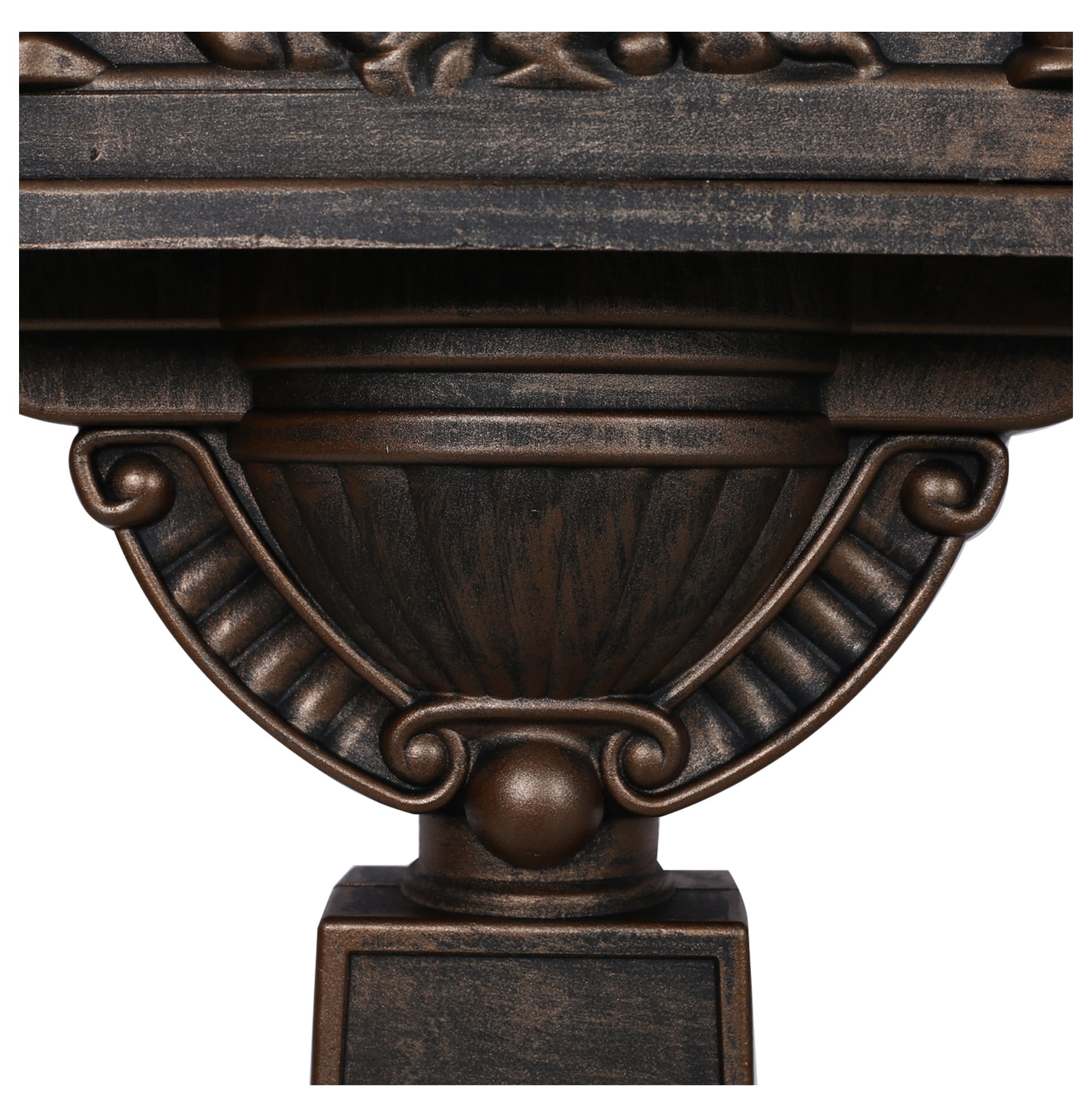 Cast Aluminum Mailbox - Bronze Postal Box with Lock & Keys - Large, Heavy Duty, 45.5" Tall