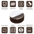thumbnail image 4 of Uxcell Felt Furniture Pads 10mm Dia 5mm Thick Self Adhesive Floor Protectors, Brown 75Pcs, 4 of 5