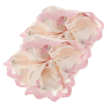 Satin Hair Scrunchies: 2pcs Silk Hair Ties Neutral Hair Scrunchies Princess Scrunchy Floral Hair Tie Flower Hair Holder Elastic Hair Rope for Women Girls