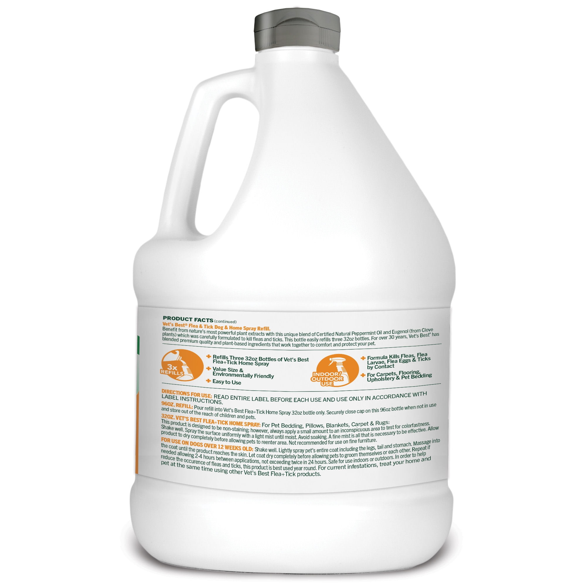 Vet s Best Flea and Tick Home Spray for Dogs and Home 96oz