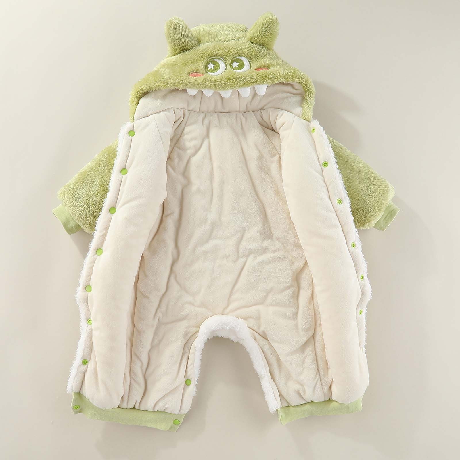 Hicidod Toddler Jumpsuit Romper Long Sleeve Hooded Baby Snowsuit Outwear Winter Padded Warm Cute Infant Onesie