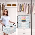 thumbnail image 6 of Foldable Clothes Storage Bags Clothes Organizer Bin with Clear Windows for Clothes Bedding Reindeer and Snowflake Pattern, 6 of 6