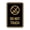 Black Gold, variant on Signs ByLITA Portrait Round Do Not Touch Sign (Brushed Silver) - Small