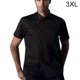 thumbnail image 3 of Cocina Chef Abrigos de manga corta doble Ropa de trabajo Cocina Chefs Use Cook Works Ropa para restaurante Hotel Uso Negro 3XL seitruly HA011666-05, 3 of 7