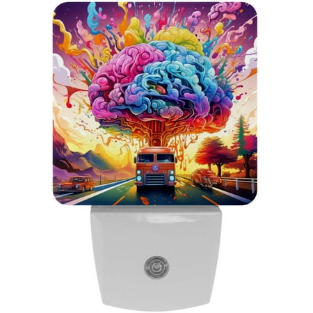 

Graffiti LED Square Night Lights - Energy Efficient and Stylish Decor for Any Room | Set of 2 Dimmable Bedside Lamps with Touch Control and Auto Timer