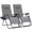Light Gray, variant on NAPWANT Zero Gravity Lounge Chair Set of 2, Adjustable Steel Mesh Recliner with Pillow & Cup Holder Tray,Navy Blue