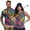 Colorful Palm Leaf, variant on Pzuqiu US Flag Couple Matching Outfit Mens Golf Shirts Size S Short Sleeve 1/4 Zip Up Shirts for Work Athletic and Womens Zipper Shirt Quick Dry Sleeveless Racerback Workout Tops