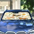 thumbnail image 4 of ALAZA Spring Butterflies Floral-a10 Windshield Sun Shade Car Foldable Sun Visor Block UV Rays Protector 57"x31.5", 4 of 8