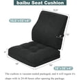 thumbnail image 4 of baibu Memory Foam Small Recliner Cushions with Lumbar Support Pillow Set, 18x16x4 Inch Dual-Layer Design Non-Slip Recliner Seat Cushion & Back Support Pillow for Reduce Hip & Lumbar Pain, Black, 4 of 7
