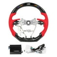 thumbnail image 2 of LED Performance Carbon Fiber Race Display Steering Wheel Preforated Leather W/ Red Stitching Fit For  Camry///Avalon 2018-2020, 2 of 8