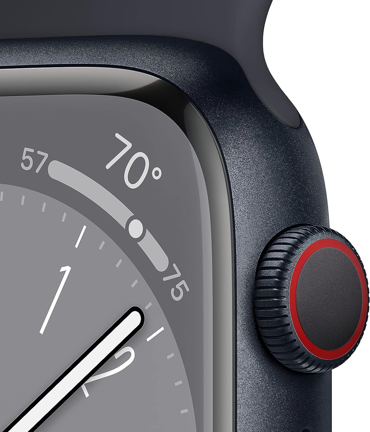 Apple Watch Series 8 GPS + Cellular 41mm Midnight Aluminum Case with Midnight Sport Band - M/L. Fitness Tracker, Blood Oxygen & ECG Apps, Always-On Retina Display