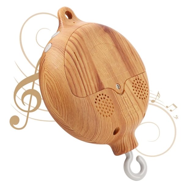 Sonajero giratorio de madera para bebés de 0 a 12 meses cuna móvil campana colgante caja de música para recién nacidos juguete para cama niño y niña