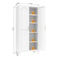 thumbnail image 4 of 70.87" Tall 2 Doors Wardrobe Closet,Metal Storage Cabinet with Doors and Adjustable Shelves,Suitable for Bedroom,Office,Laundry Room,White, 4 of 9