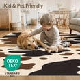 thumbnail image 4 of ODIKA 6'x9' Beige Brown Abstract Canyon Design Washable Area Rug Fluid Shapes in Earthy Tones Motif for Family Room, Living Mater Bedroom, Non-Slip, Easy Care, 4 of 7