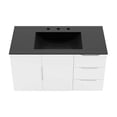 thumbnail image 5 of Modway Vitality 36" Modern Wood/Ceramic Bathroom Vanity in White/Black, 5 of 8