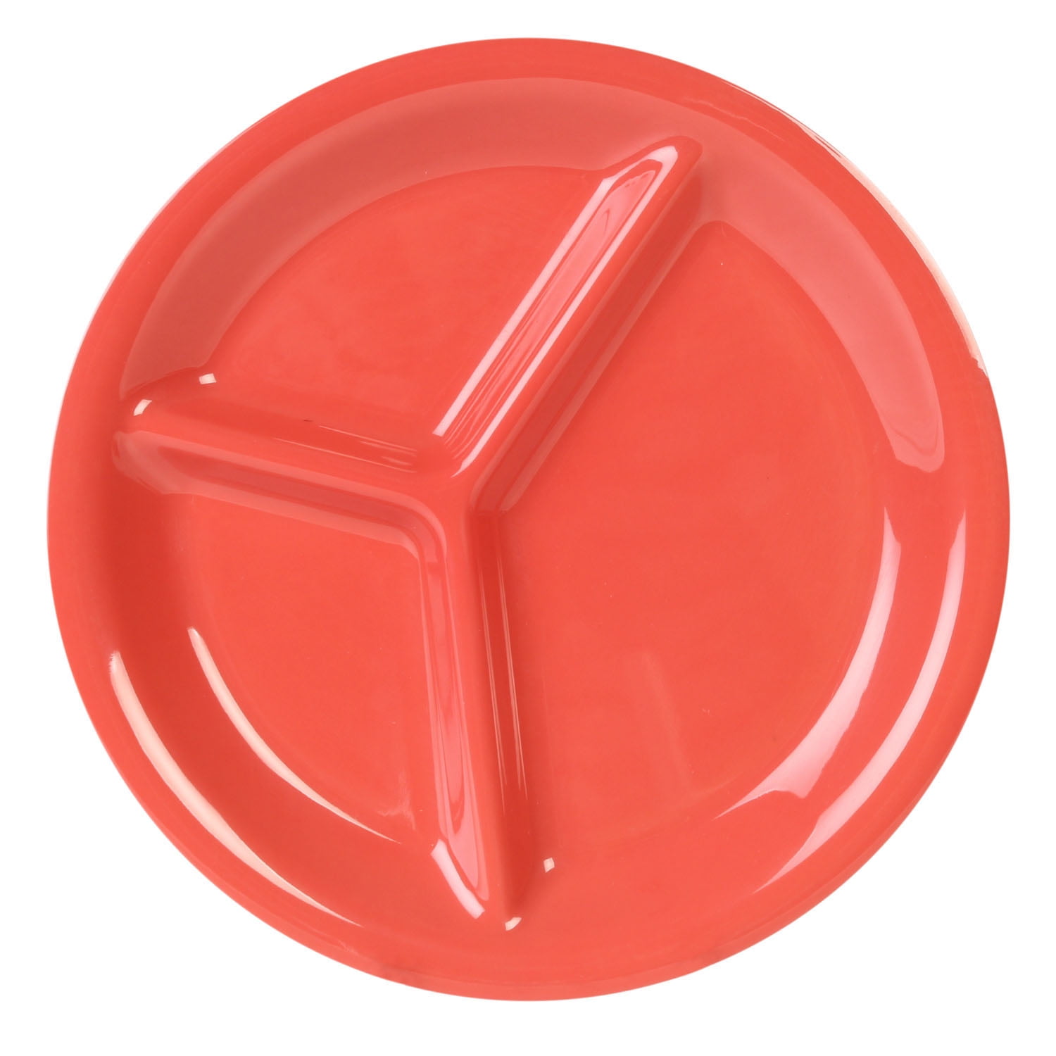 Excellante Color Orange Melamine Dinnerware Collection 10.25 Inch Three