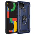thumbnail image 1 of [PST] Google Pixel 4a 5G (6.2") Kickstand Rotating Ring Case, Heavy Duty Hybrid Shock Absorption Rugged Hard Phone Case Cover, 1 of 4