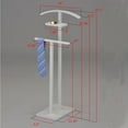 thumbnail image 5 of Kings Brand Furniture - Metal Suit Valet Stand, Clothes Rack, Clothing Organizer, Jacket Hanger, and Shelf (White), 5 of 6