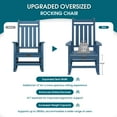 thumbnail image 4 of SERWALL Outdoor Rocking Chair Set of 2, HDPE Patio Rocker for Lawn, Porch, Blue, 4 of 12