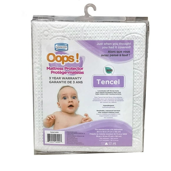 Simmons OOPS Tencel Baby Crib Mattress Protector