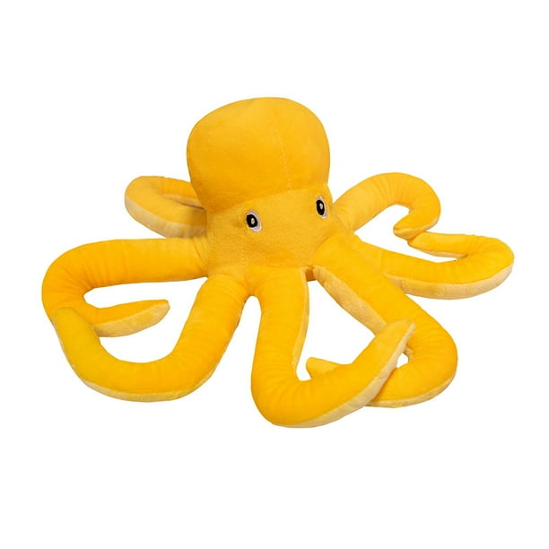 Muñeco de peluche con forma de pulpo de peluche, 30 cm, amarillo, para niños