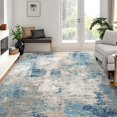 thumbnail image 1 of Area Rug 6x9, Deerly Modern Abstract Area Rug, Rugs for Living Room, Dining Room Rug, Washable Rug 6x9, Large Bedroom Rug with Non Slip Rubber Backing for Living Dining Room Office, Blu, 1 of 5