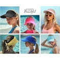 thumbnail image 3 of Yoyauz Women's Sun Hat Wide Brim Summer UPF 50+ UV Protection Sun Hat Adjustable Beach Sports Sun Hat, 3 of 7