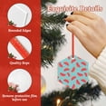 thumbnail image 4 of Cauagu Watermelon Pattern Acrylic Christmas Pendant,1-Pack Christmas Ornaments Xmas Tree Decor Christmas Décor with Ribbon Cute Tree Hanging for Party Favors-Hexagon, 4 of 7