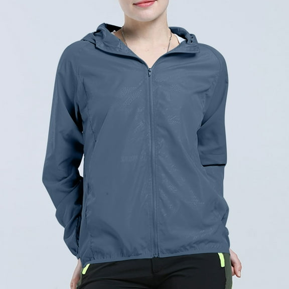 jjayotai Womens Tops Clearance Women Men Windproof Jacket Outdoor Bicycle Sports Quick Dry Windbreaker Coat Top