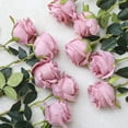 thumbnail image 3 of Artificial Flowers 10 PCS Silk Roses with Long Stems Faux Realistic Roses for Wedding Bouquets Table Centerpieces Party Home Decor(White), 3 of 5