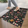 thumbnail image 4 of Mushroom Plant Crystal Velvet Nonslip Floor Mat, Entryway Doormat Durable Low-Profile Mat Home Decor, Throw Rugs Washable Kitchen Bathroom Laundry Bedroom Living Room Door Mats 30x17in, 4 of 7
