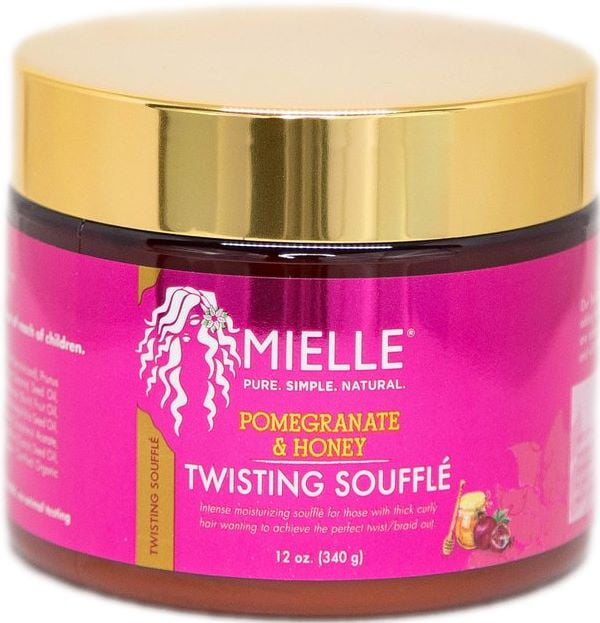 Mielle Organics Pomegranate & Honey Moisturizing Twisting Souffle Hair Styling Cream, 12 oz