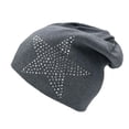 thumbnail image 2 of Women's Star Rhinestones Knit Soft Beanie Korean Fashion Hip-hop Men's Cap Y2K Casual Harajuku Warm Hats, 2 of 3