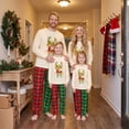 thumbnail image 3 of Nibbcoa Family Matching Christmas Pajamas Reindeer Long Sleeve Tops Plaid Pants, 3 of 10