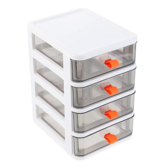 Small Desk Organizer Mini Cosmetic Storage Desktop Cube Office Supplies White