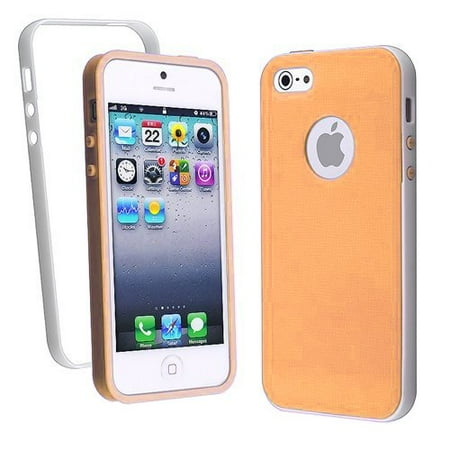 Apple iPhone 5 5S Case - Wydan Lightweight Hybrid Slim Shock Absorbant Phone Cover Orange