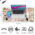 thumbnail image 5 of Long Mouse Pads for Desk,Chihuahua and Flower Florals Desk Mats on Top Of Desks, Desk Mouse Pad Extra Large with 3mm Non-Slip Base and Stitched Edge for Gaming,Office,Work,Home 35.4"x15.7", 5 of 6