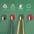 thumbnail image 2 of Summer Savings! PRETXORVE Bathroom Towel Hooks - 4Pack Towel Holder Wall Mounted, Coat Keys Hook Robe Rack Matte Shower for Bedroom Kitchen Hotel, 2 of 7