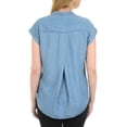 thumbnail image 2 of Jachs Girlfriend Ladies Tencel Blouse- Denim Palm Tree Print - Size Small, 2 of 3