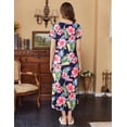 thumbnail image 5 of Vestido de maternidad y lactancia Ekouaer, verano, manga corta, verde, 5 of 5