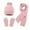 Pink, variant on Idoravan Womens Winter Beanie Hat Scarf Set Women's and Men Knit Hat Warm Scarf Gloves Three Piece Thickened Pullover Hat Yellow