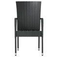 thumbnail image 2 of vidaXL 3 Piece Garden Dining Set Poly Rattan Black, 2 of 4