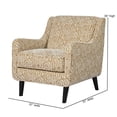 thumbnail image 5 of Fusion Furniture Durango Pewter Fabric Accent Chair in Tan/Beige, 5 of 7