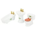 thumbnail image 3 of JUEGO DE BAÑO EN MINIATURA PARA Casa de Muñecas, Bañera de Cerámica, Lavabo, Kit de 3 Colores, Escena de Casa de Muñecas Concisa y Duradera, 1/24, 3 of 7